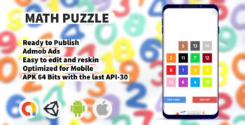 Math Puzzle (Unity+Admob+Android+iOS)
