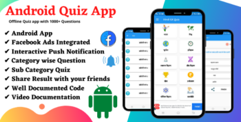 Offline Quiz App with Facebook ads & 1000+Questions.