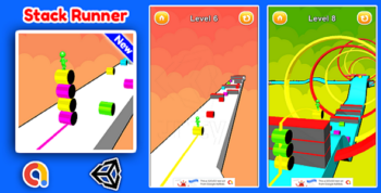 Stack Runner 3D Game Unity Source Code + Admob Ads