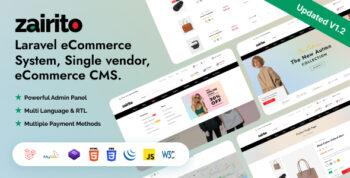 Zairito - Laravel eCommerce System | Single vendor