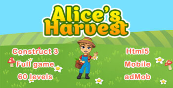 Alice's Harvest - puzzle. Html5 & Mobile (admob). Construct 3