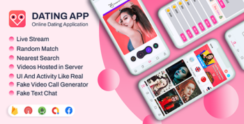 DateMe- Dating App Pro| (Live Stream, Random Video Call, Match, Videos From Server, In-app Buy)