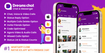 DreamsChat - WhatsApp Clone - Native IOS APP with Firebase Chat Application