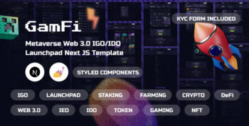 GamFi - Metaverse Web3 IGO Launchpad Next JS Template