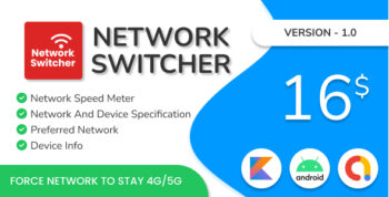 Network Switcher Kotlin App - Admob, Kotlin