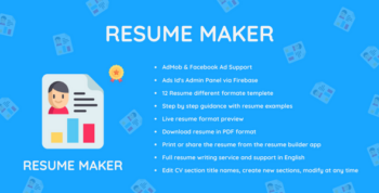 Resume PDF Maker | AdMob, Facebook ads