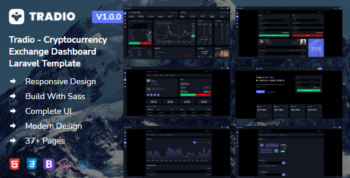 Tradio - Cryptocurrency Exchange Dashboard Laravel Template