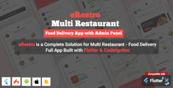 eRestro - Multi Restaurant Flutter App | Food Ordering App with Admin Panel & Restaurant Panel