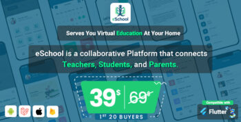 eSchool - Virtual School Management System Flutter App with Laravel Admin Panel