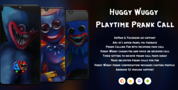 Android Huggy Wuggy Playtime Prank Call Admob + Mediation (12 Supported)