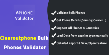 ClearoutPhone Bulk Phone Numbers Validator