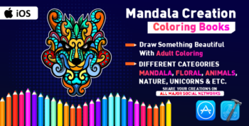 Mandala Creation : Coloring Books  | Full iOS Native Application