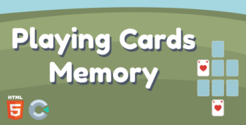 Playing Cards Memory - HTML5 Game (Construct 3)