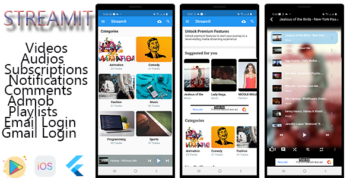 StreamIt - Audio & Video Streaming App for Android and IOS platforms.