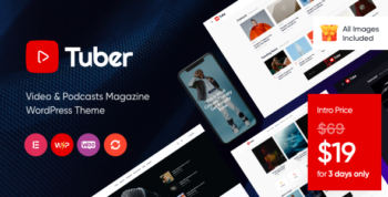 Tuber - Video Blog & Podcast WordPress Theme