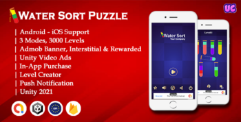 Water Sort Puzzle (Admob + Unity Ads + Push Noti.)