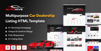 Autohive - Multipurpose Car Dealer, Rental & Directory Listing HTML Template