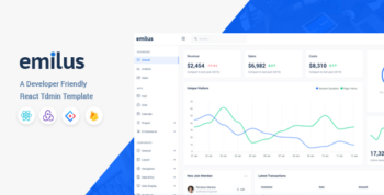 Emilus - React Admin Template