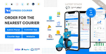 Express Courier Company and Delivery Man with Customer and Courier App, Website, and Admin Panel