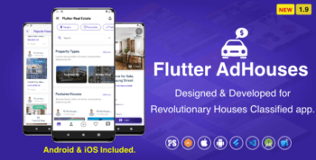 Flutter AdHouses For House Classified BuySell iOS and Android App with Chat ( 1.9 )