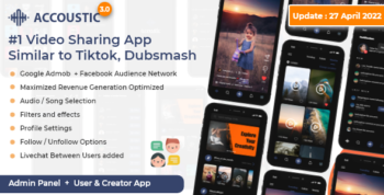 Flutter Video sharing app like tiktok dubsmash Clone - Acoustic