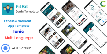 Ionic Fitness Workout App Template in Ionic 6 | Multi Language | FitBit