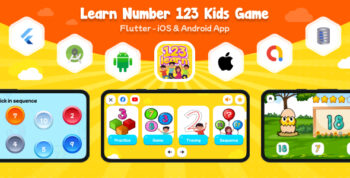 Learn Number 123 Kids Game - Flutter Android & iOS App