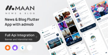 Maan News- Laravel Magazine Blog & News Flutter Full App with Android & iOS AdMob