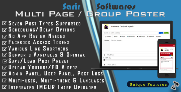 SarirSoftwares Multi Page / Group Poster For Facebook – Gplcode.Net