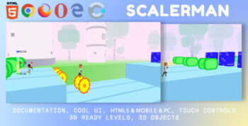 Scalerman. Mobile, Html5 Game .c3p (Construct 3)