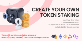 Staking Crypto with Lock Period - Token Staking Investment, Tokens BEP20 ERC20 Support