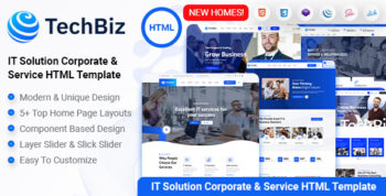 Techbiz - IT Solution & Corporate Business Service HTML Template