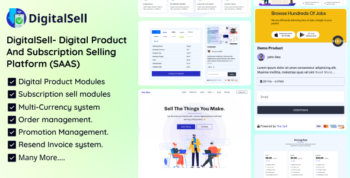 DigitalSell- Digital Product And Subscription Selling Platform (SAAS)