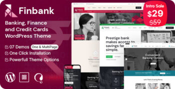 Finbank - Banking and Finance WordPress Theme