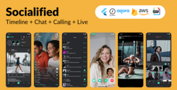 Timeline + Node.js socket Chat + Calling + Live - Social media sharing app - iOS,Android,Admin panel