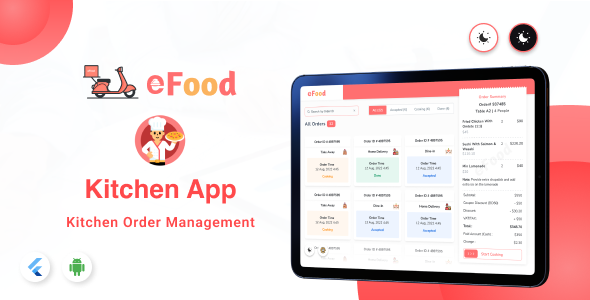 eFood -  Kitchen/Chef App