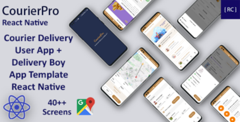 Courier Delivery React Native App Template | 2 Apps | User App + Delivery App | CourierPro