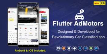 Flutter AdMotors For Car Classified BuySell iOS and Android App with Chat ( 2.5 )