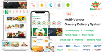 GroMart | Grocery Store App | Grocery Delivery | Multivendor Grocery Flutter App