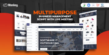 Monkey - Laravel Multipurpose Website CMS & Business Agency Management With Live Meeting