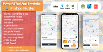 Pin Taxi Flutter - Complete Solution Taxi App