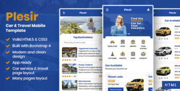 Plesir - Car & Travel Mobile Template