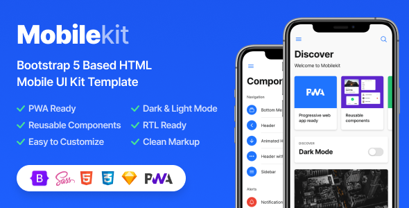 Mobilekit Bootstrap 5 Based HTML Template Gplcode Net