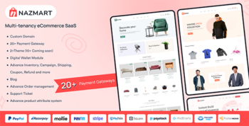 Nazmart – Multi-Tenancy eCommerce Platform (SAAS)