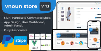 VNOUN - Ecommerce Vue3  NodeJS Multi-Purpose Responsive Online Store MEVN