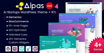 Alpas - AI & Data Analytics Startup Elementor WordPress Theme