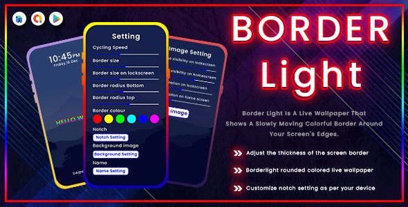 Border Light - Border Light Live Wallpaper - Edge Lighting Color - Round Colors Galaxy - Borderlight