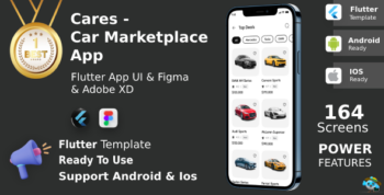 Car Market Place app | UI Kit | Flutter | Figma FREE | Carea