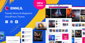 Ennlil - Modern Magazine WordPress Theme + WooCommerce