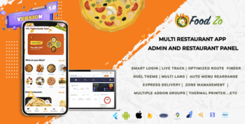 Multi-Vendor Restaurant App, Admin and Restaurant Panel - FoodZo | Flutter